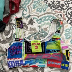 Forever 21 Colorful Pepsi Graphic Bra